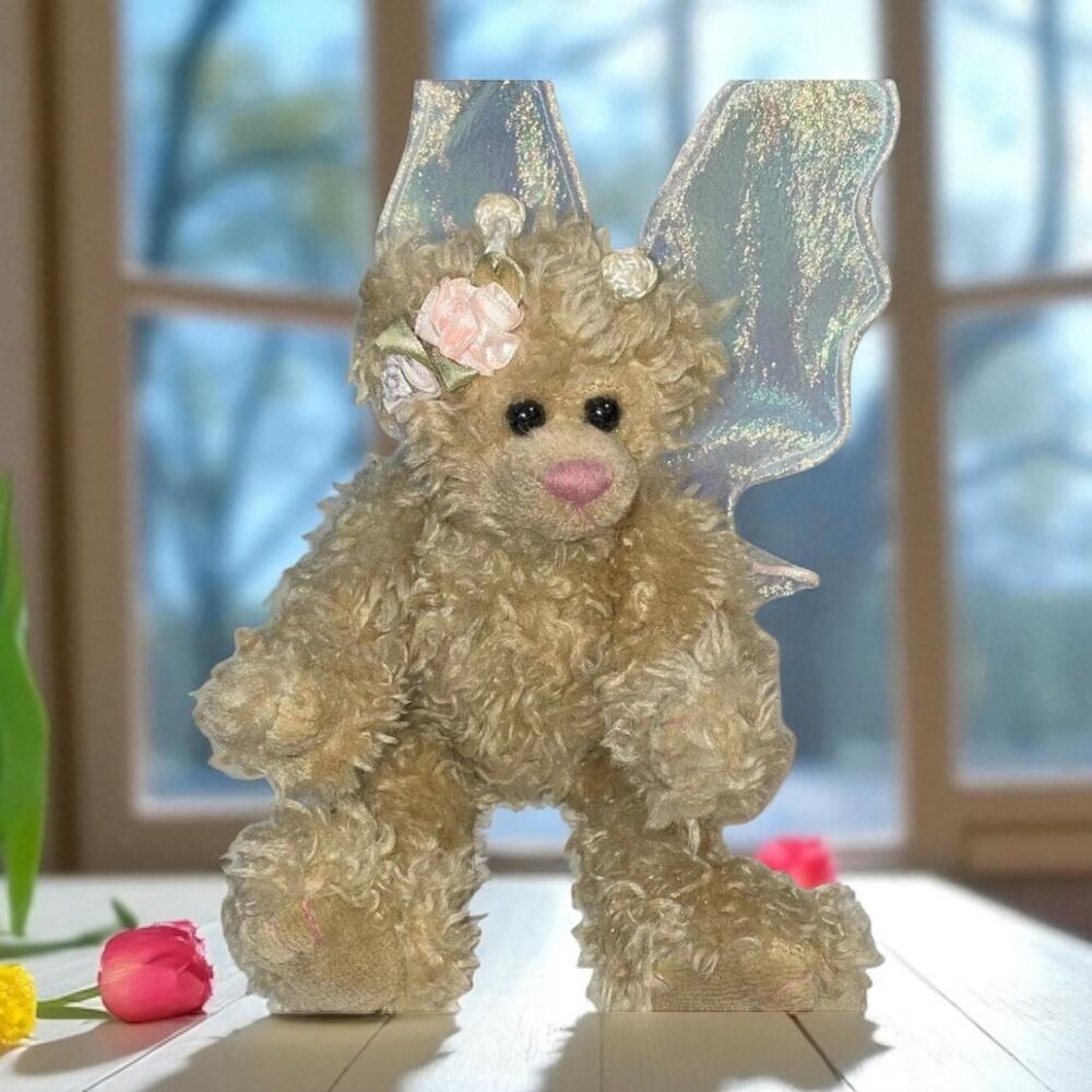 Ty Attic Treasures Rafaella Bear Plush Fairy Wings Jointed 1993 Vintage Toy 8"